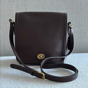 Coach Dark Brown Leather Crossbody Bag
